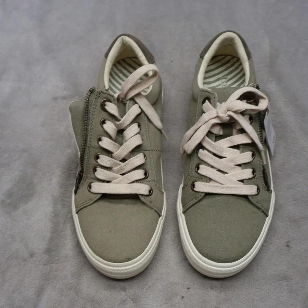 Taos Footwear Olive Green and Cream Women's Sneakers